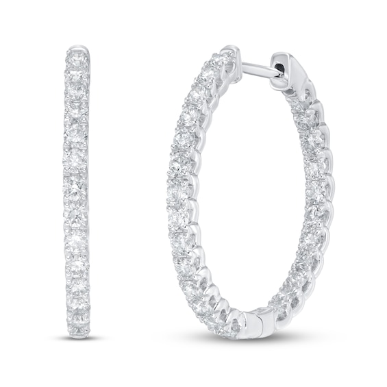 Jared Signature Lab-Grown Diamond Earrings 1 1/2 ct tw Round 14K White Gold