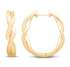 Thumbnail Image 2 of Twist Hoop Earrings 10K Yellow Gold