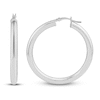 Thumbnail Image 0 of Round Hoop Earrings 14K White Gold