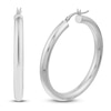 Thumbnail Image 1 of Round Hoop Earrings 14K White Gold