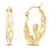 Thumbnail Image 2 of Claddagh Hoop Earrings 14K Yellow Gold