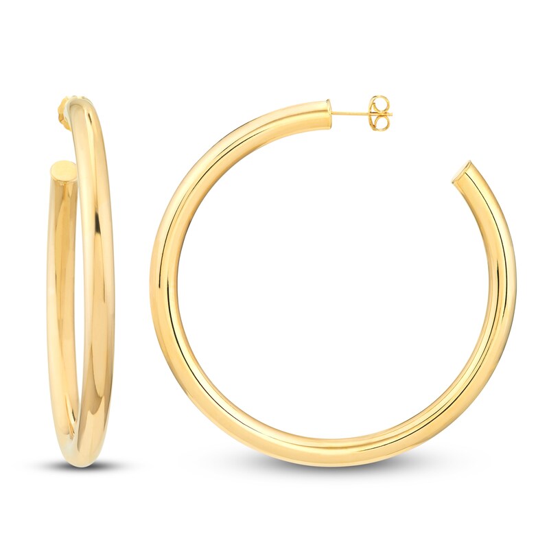 Main Image 1 of Open Hoop Earrings 14K Yellow Gold