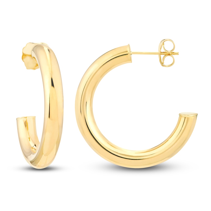 Main Image 1 of Open Hoop Earrings 14K Yellow Gold