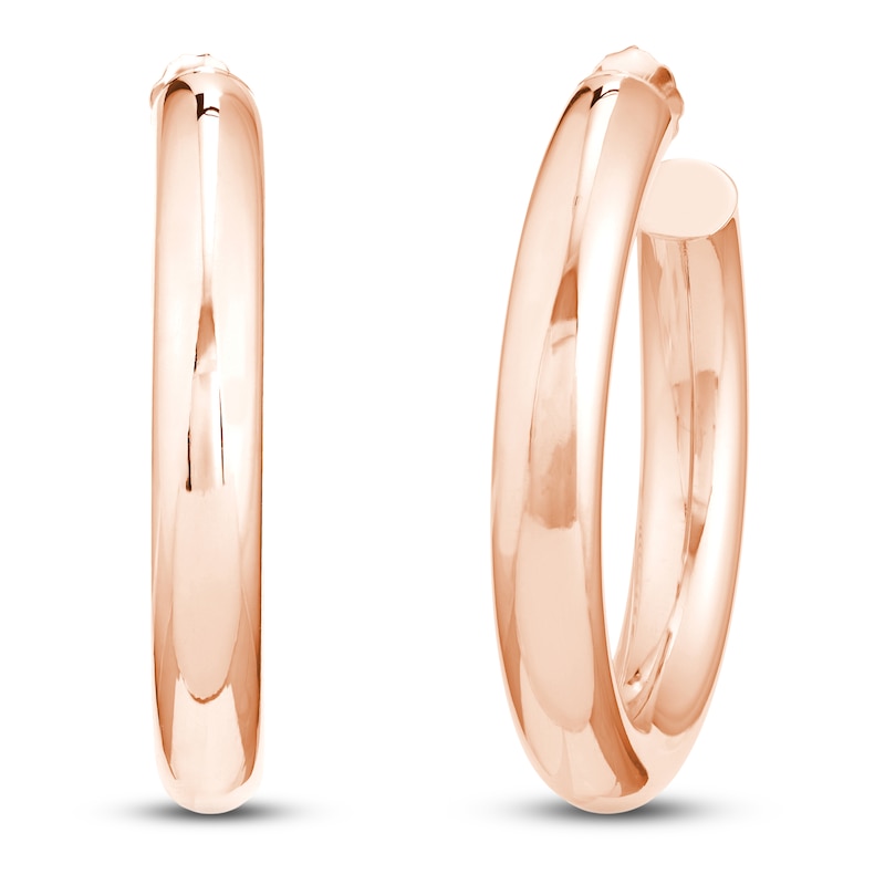 Main Image 2 of Open Hoop Earrings 14K Rose Gold 40mm