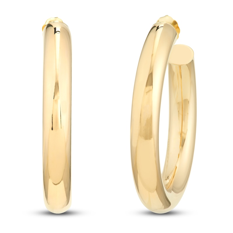Main Image 2 of Open Hoop Earrings 14K Yellow Gold 40mm