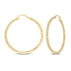 Thumbnail Image 1 of Patterned Hoop Earrings 14K Yellow Gold