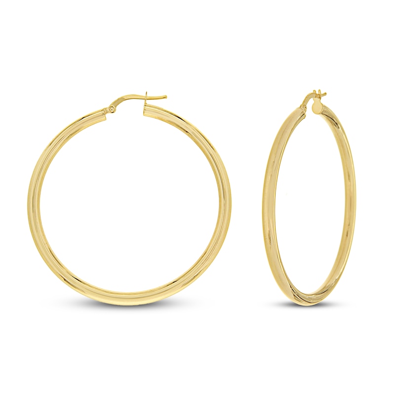 Main Image 1 of High Polish Hoop Earrings 14K Yellow Gold