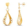 Thumbnail Image 1 of Italia D'Oro Pear-shaped Triangle Drop Earrings 14K Yellow Gold