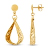 Thumbnail Image 2 of Italia D'Oro Pear-shaped Triangle Drop Earrings 14K Yellow Gold