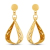 Thumbnail Image 3 of Italia D'Oro Pear-shaped Triangle Drop Earrings 14K Yellow Gold