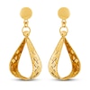 Thumbnail Image 2 of Italia D'Oro Pear-shaped Triangle Drop Earrings 14K Yellow Gold