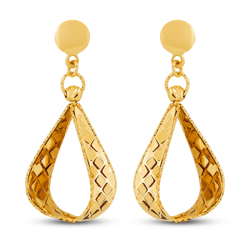 Italia D'Oro Pear-shaped Triangle Drop Earrings 14K Yellow Gold | Jared