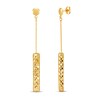 Thumbnail Image 0 of Italia D'Oro Rectangle Bar Drop Earrings 14K Yellow Gold