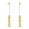 Thumbnail Image 2 of Italia D'Oro Rectangle Bar Drop Earrings 14K Yellow Gold