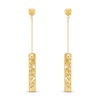 Thumbnail Image 3 of Italia D'Oro Rectangle Bar Drop Earrings 14K Yellow Gold