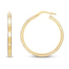 Thumbnail Image 2 of Italia D'Oro Fancy Round Hoop Earrings 14K Yellow Gold