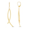 Thumbnail Image 1 of Italia D'Oro Curved Dangle Earrings 14K Yellow Gold
