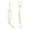Thumbnail Image 2 of Italia D'Oro Curved Dangle Earrings 14K Yellow Gold