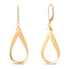 Thumbnail Image 1 of Italia D'Oro Oval Drop Euro Wire Earrings 14K Yellow Gold