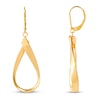 Thumbnail Image 1 of Italia D'Oro Oval Drop Leverback Earrings 14K Yellow Gold