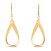 Thumbnail Image 2 of Italia D'Oro Oval Drop Leverback Earrings 14K Yellow Gold