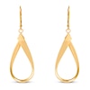 Thumbnail Image 3 of Italia D'Oro Oval Drop Euro Wire Earrings 14K Yellow Gold