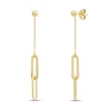 Thumbnail Image 1 of Italia D'Oro Oval Link Drop Earrings 14K Yellow Gold