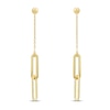 Thumbnail Image 2 of Italia D'Oro Oval Link Drop Earrings 14K Yellow Gold