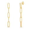 Thumbnail Image 0 of Italia D'Oro Paper Clip Chain Earrings 14K Yellow Gold