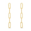 Thumbnail Image 3 of Italia D'Oro Paper Clip Chain Earrings 14K Yellow Gold