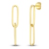 Thumbnail Image 2 of Paper Clip Chain Earrings 14K Yellow Gold