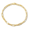 Thumbnail Image 2 of Italia D'Oro Hollow Paper Clip Chain Bracelet 14K Yellow Gold 7.5"