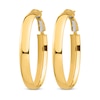 Thumbnail Image 2 of Oval Hoop Earrings 14K Yellow Gold 34mm