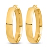 Thumbnail Image 1 of Wide Hoop Earrings 14K Yellow Gold