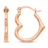 Thumbnail Image 1 of Heart Hoop Earrings 14K Rose Gold 15mm