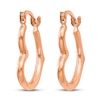 Thumbnail Image 2 of Heart Hoop Earrings 14K Rose Gold 15mm