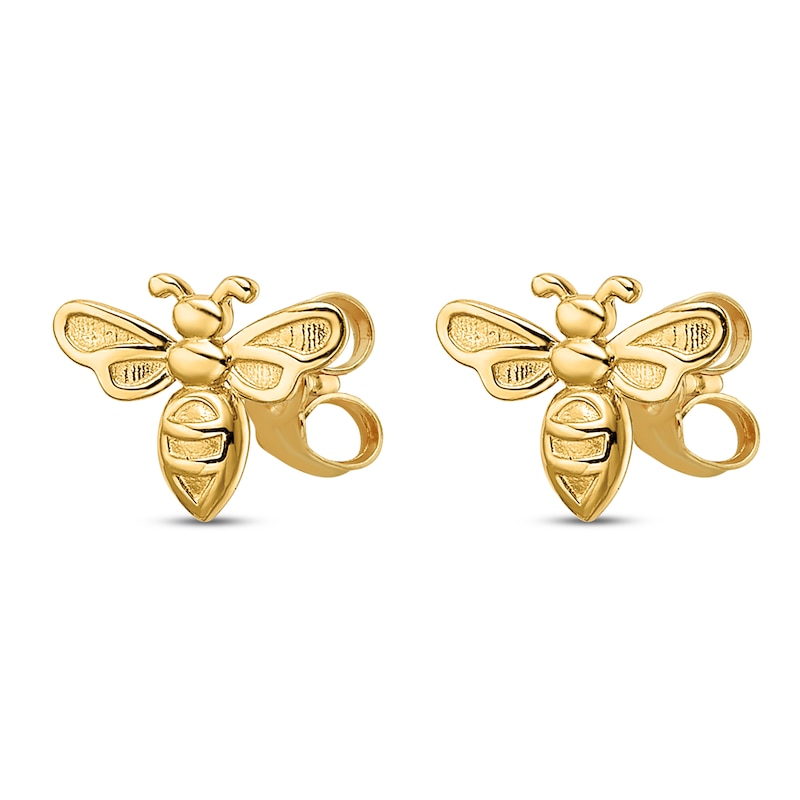 Main Image 2 of Bumble Bee Stud Earrings 14K Yellow Gold
