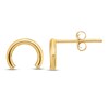 Thumbnail Image 1 of U Shape Tube Stud Earrings 14K Yellow Gold