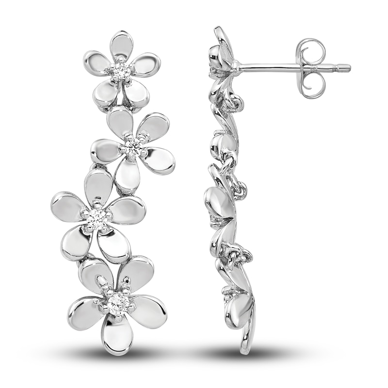 Diamond Earrings 1/5 ct tw Round 14K White Gold