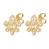 Thumbnail Image 2 of Fleur De Lys Stud Earrings 14K Yellow Gold
