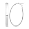 Thumbnail Image 1 of Oval Hoop Earrings 14K White Gold