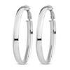 Thumbnail Image 2 of Oval Hoop Earrings 14K White Gold