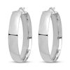 Thumbnail Image 2 of Lightweight Tube Hoop Earrings 14K White Gold 35mm