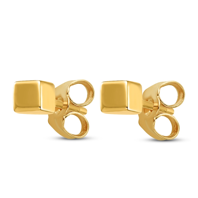 Main Image 2 of Square Stud Earrings 14K Yellow Gold