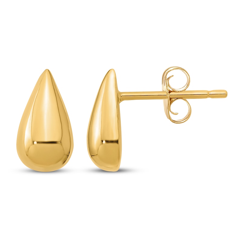 Main Image 1 of Teardrop Stud Earrings 14K Yellow Gold