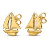 Thumbnail Image 2 of Sailboat Stud Earrings 14K Yellow Gold