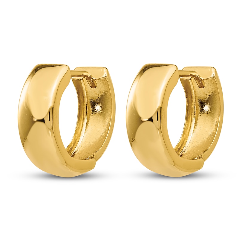 Main Image 2 of Hinged Huggie Hoop Earrings 14K Yellow Gold