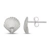 Thumbnail Image 1 of Sea Shell Stud Earrings 14K White Gold