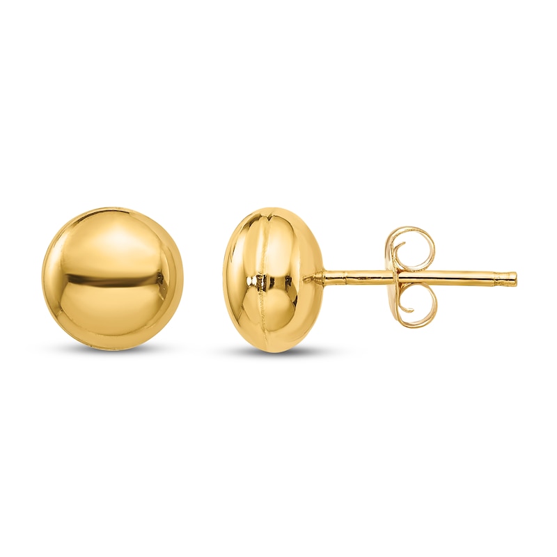 Main Image 1 of Button Stud Earrings 14K Yellow Gold