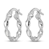 Thumbnail Image 2 of Twisted Hoop Earrings 14K White Gold